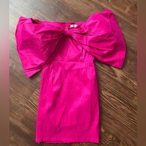 Brand new/Never Worn Bight Pink plus size mini dress with bow